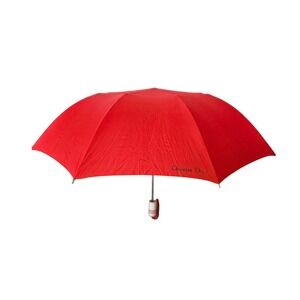 Christian Dior Parapluies Paris Red Umbrella CD Logo Handle Made‎ in France VTG